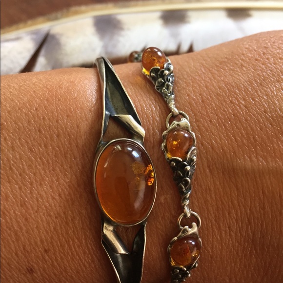 ☀️Sterling Silver Baltic Amber Bracelete☀️ - Picture 8 of 8